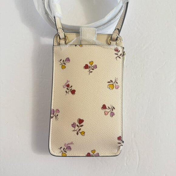 coach Phone Crossbody Bag With Heart Print cw402 - Picture 2 of 5